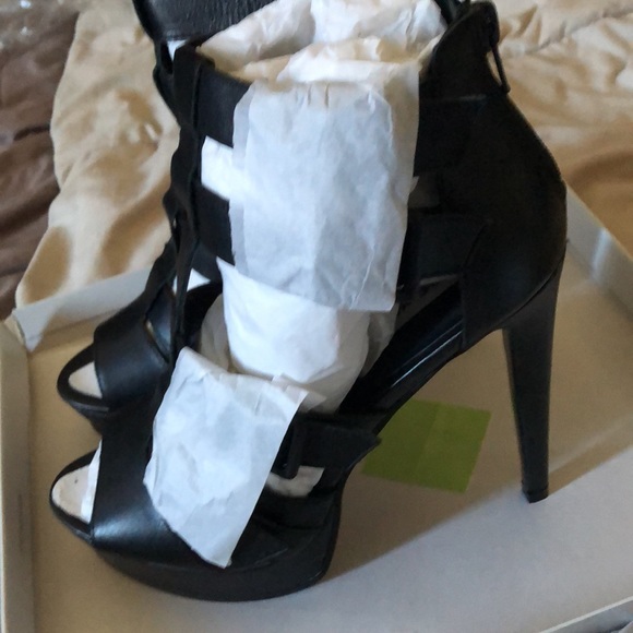 Steve Madden badgal black leather womens 9 - Picture 3 of 7